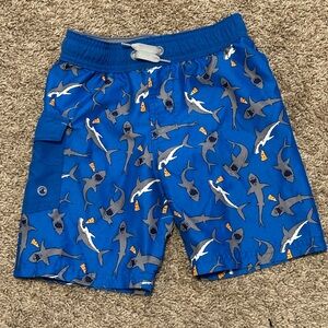 Sharks eating pizza swim shorts